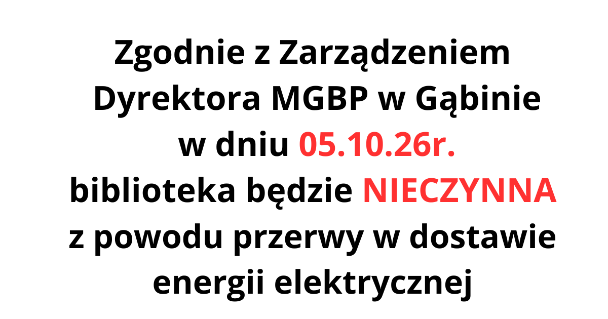 Informacja dla Czytelnika!