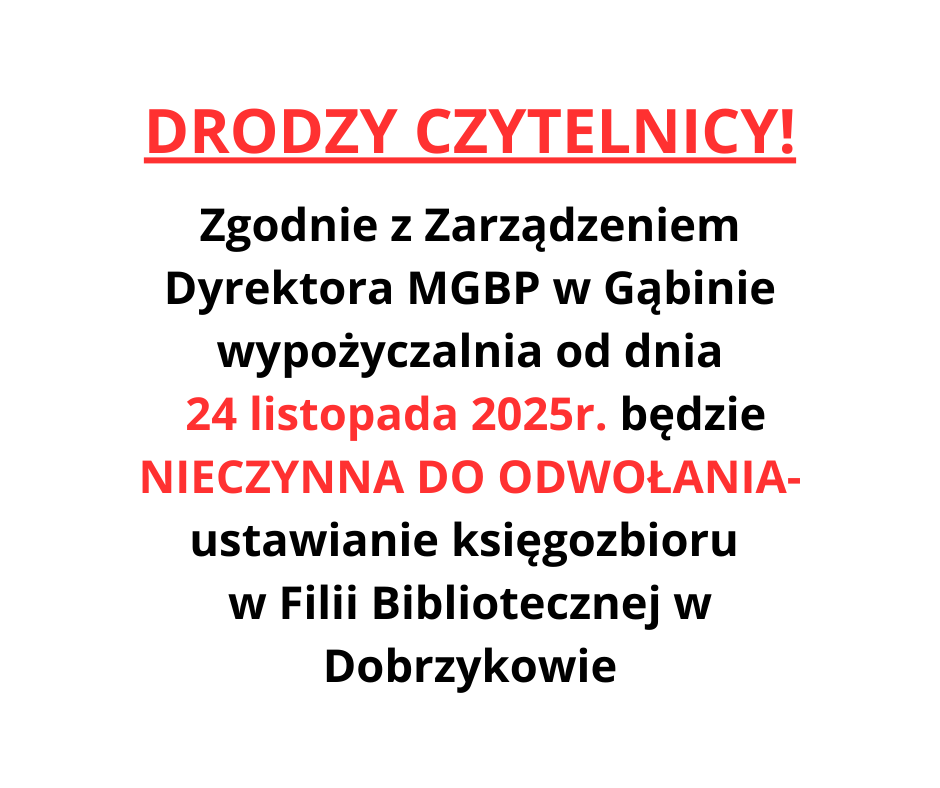 Komunikat do Czytelników!