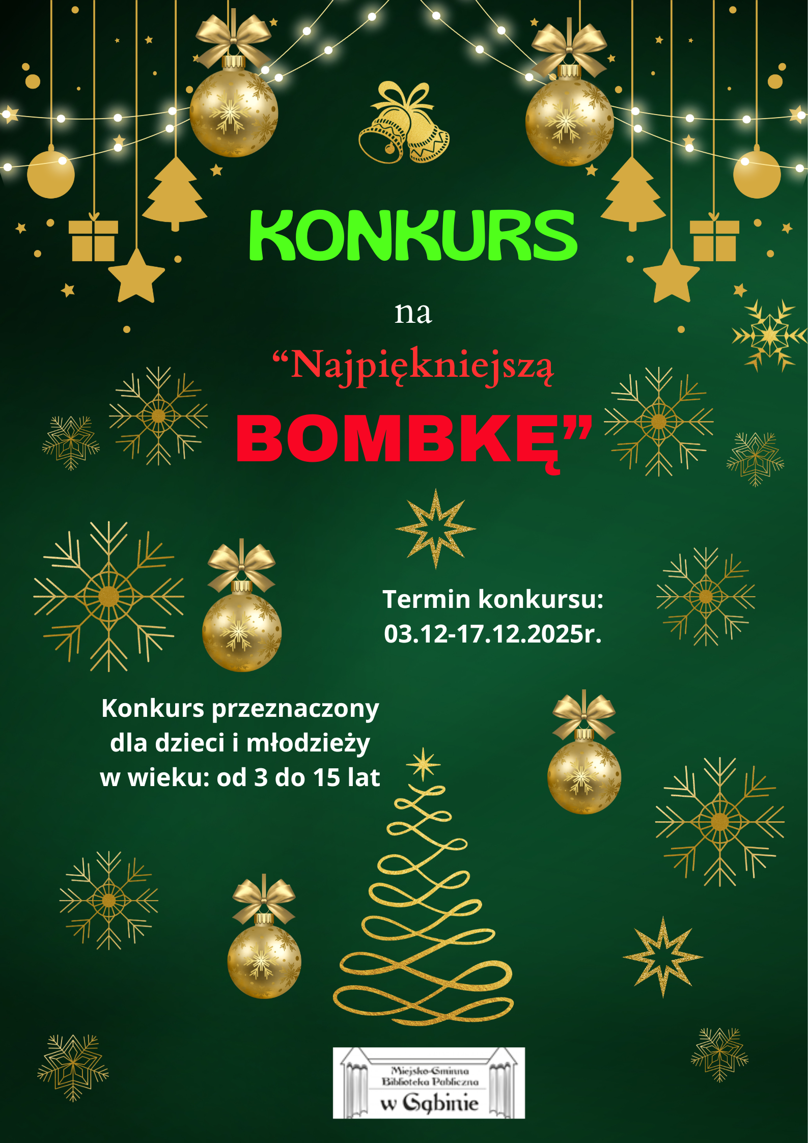 Konkurs Świąteczny na „Najpiękniejszą bombkę”