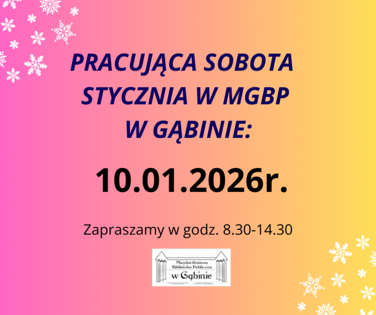 PRACUJĄCA SOBOTA STYCZNIA