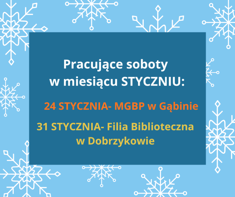 Pracująca sobota w miesiącu styczniu