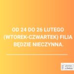 Filia biblioteczna w Dobrzykowie będzie otwarta w sobotę 31 stycznia