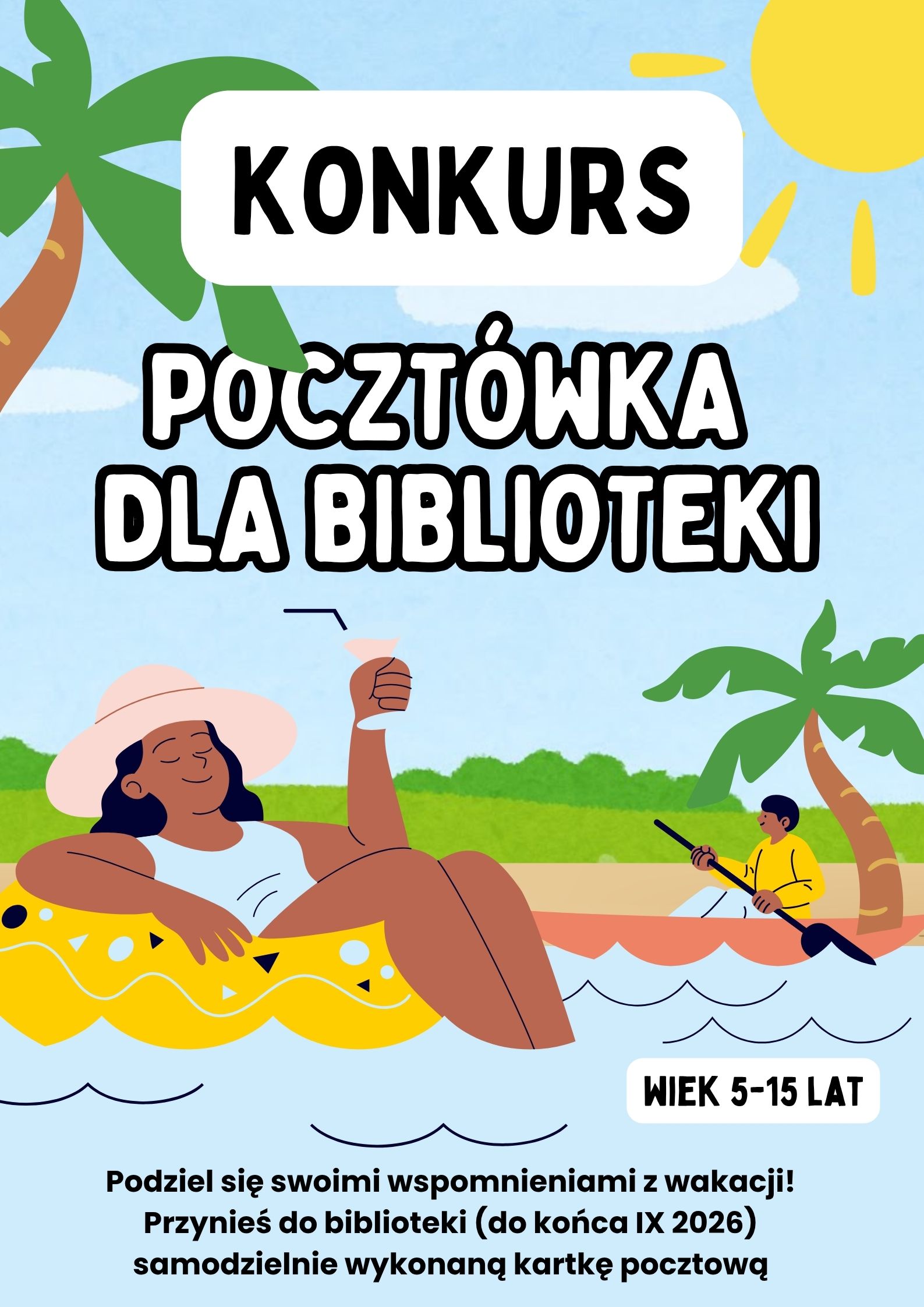 ,,Wyślij” pocztówkę do biblioteki! – konkurs