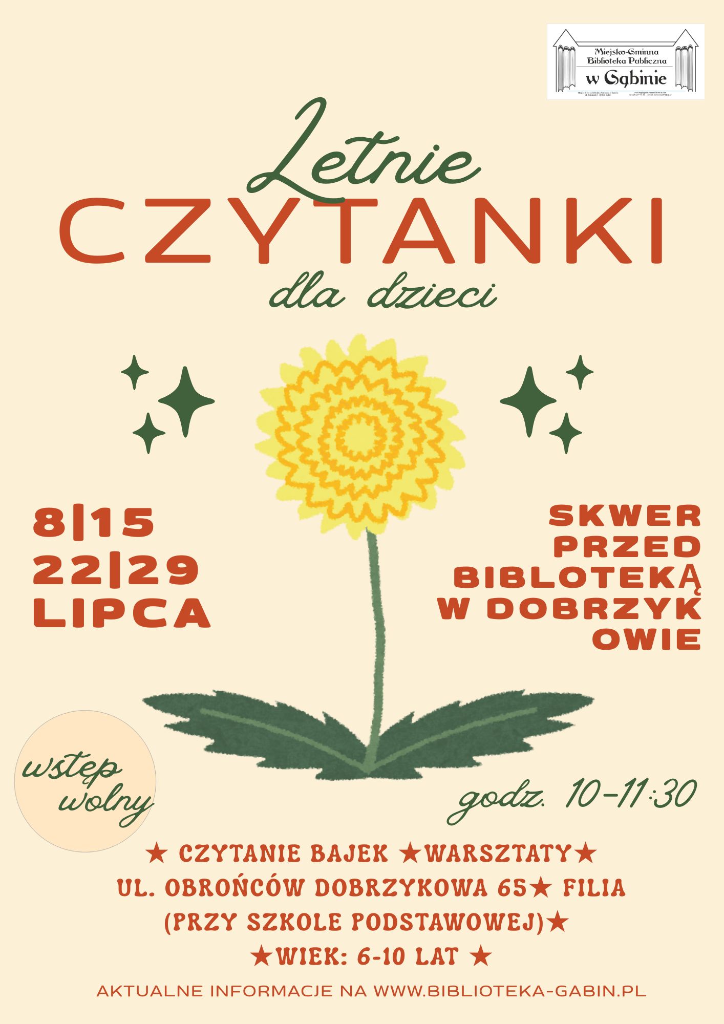 Wakacje w bibliotece czyli LETNIE CZYTANKI
