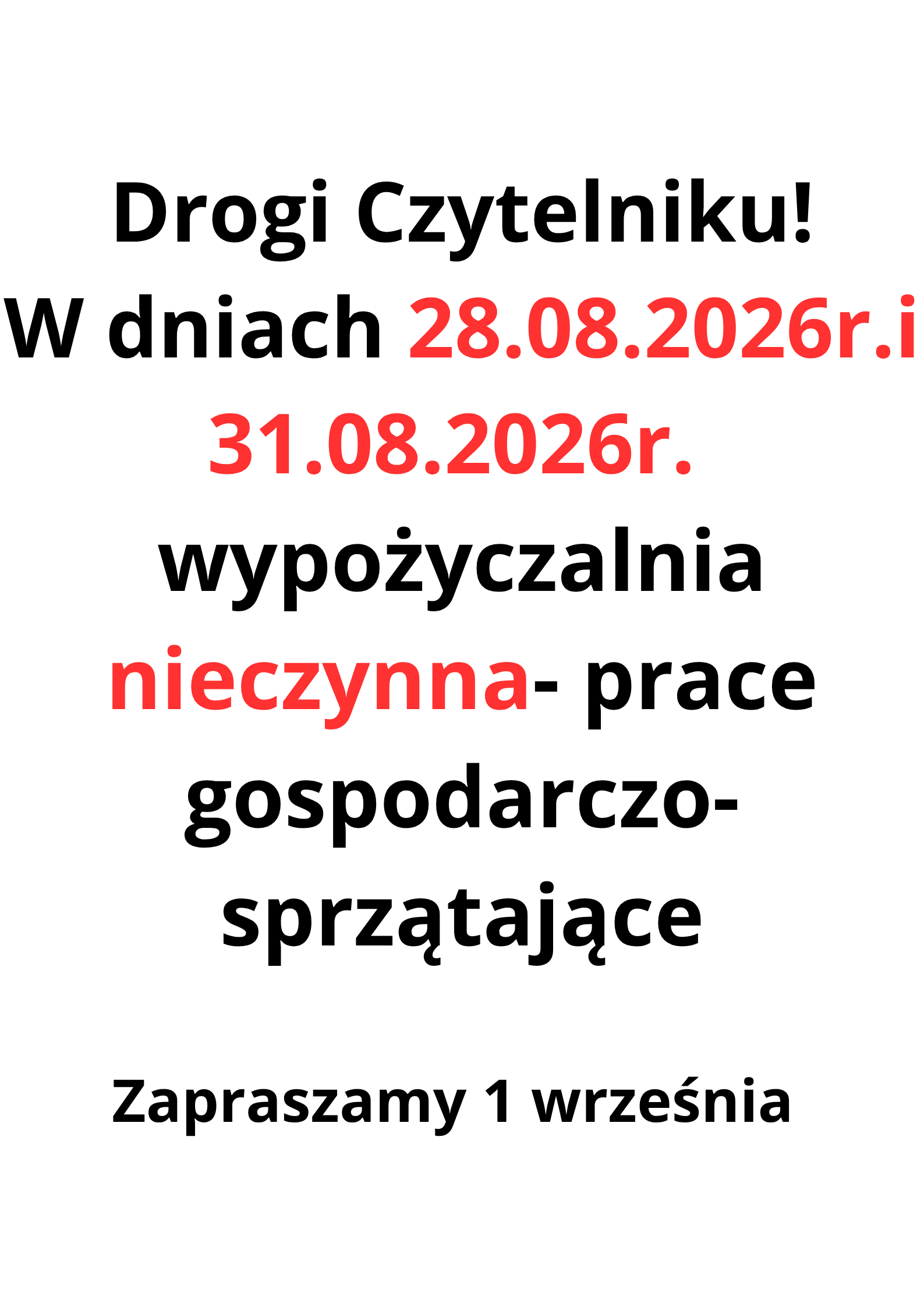 Informacja dla Czytelnika