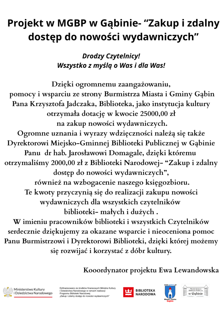 Miejsko-Gminna Biblioteka Publiczna w Gąbinie(2)